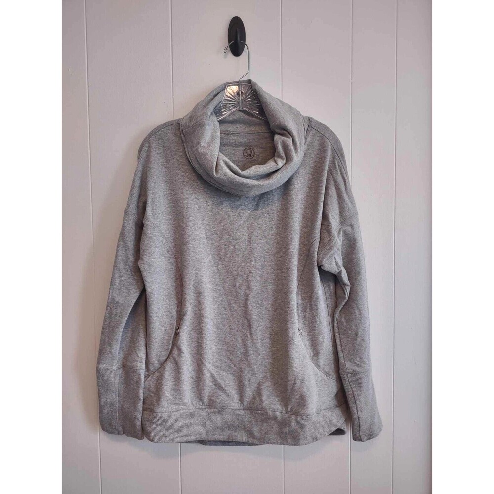 Lululemon | Grey Cowl Neck Lagenlook Knit Pullover Sweater Size 8